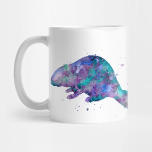 Beaver Watercolor Painting Mug